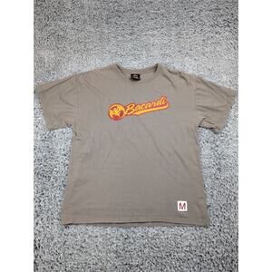 Bacardi Shirt Adult Medium Gray Puff Graphic Tee Rum Short Sleeve Casual Lounge